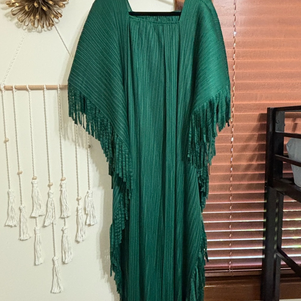 Elegant Green Fringe Dress